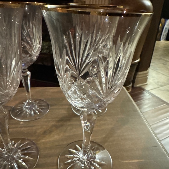 Signed ROGASKA CRYSTAL RICHMOND PLATINUM WATER GOBLET  7 1/8 goblets - Picture 4 of 7